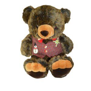 JC Penny Collection Rare Vintage 1990s Teddy Bear Plush Christmas Holiday Bear